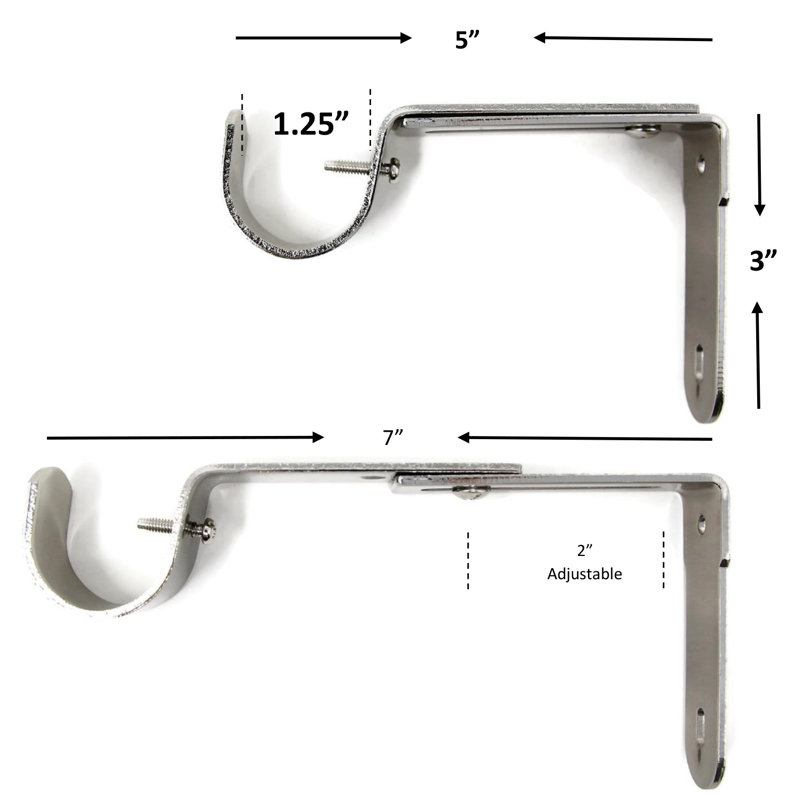 Perras Mounting Bracket, Brushed Steel