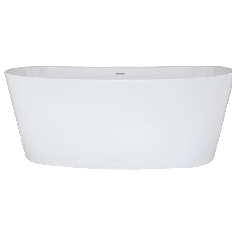 Newbury 62'' L Freestanding Air Bathtub, Matte White