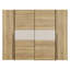 Modern, spacious wardrobe with 2 sliding and 2 turning doors, clothing rails, shelves, engineered wood, 270.3 cm W x 210.5 cm H x 61.2 cm D