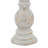 8.5x8.5x28.5" Ornate Magnesium Candle Holder with Distressed White Finish and Gold Details