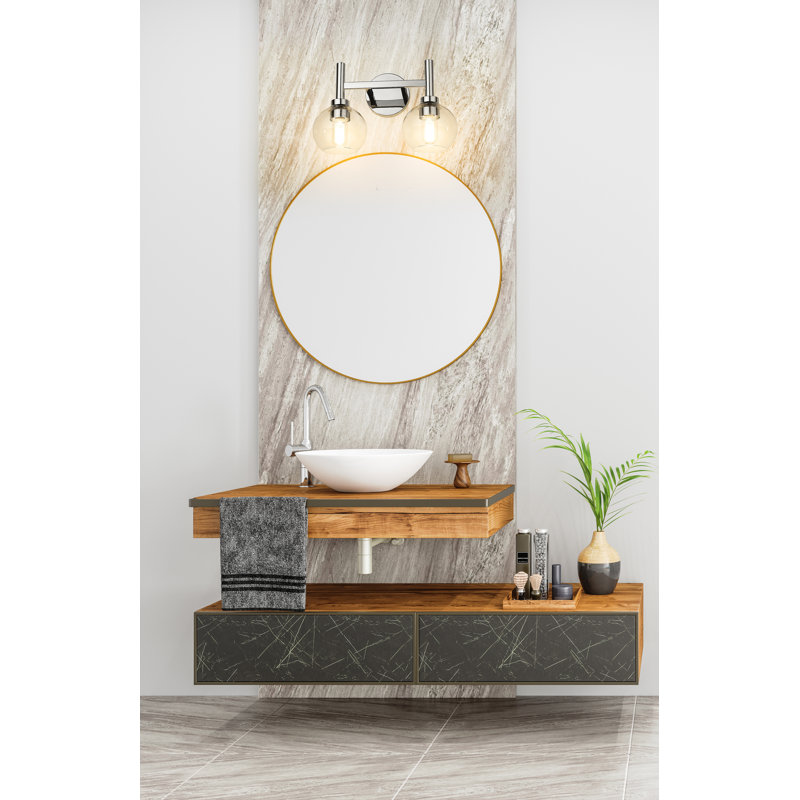 Éclairage pour meuble-lavabo à intensité variable à 2 lumières Jakeryan, Chrome