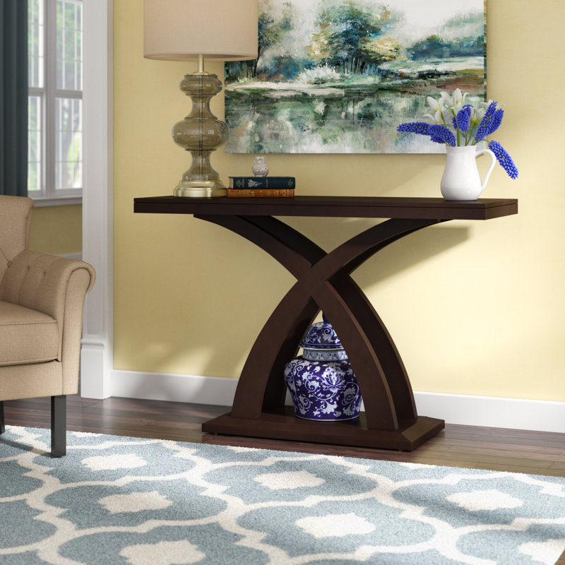 Almeta 48'' Console Table, Dark Cherry