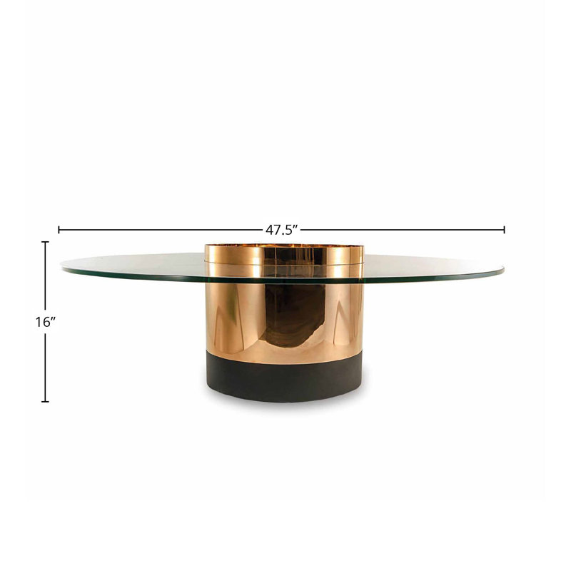 Table basse cylindrique, Or