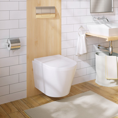 Vista Wall Hung Dual Flush Elongated Toilet (Seat Included)