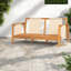 Canapés de patio confortables, ensemble de causeuse moderne en bois d'acacia pour la cour