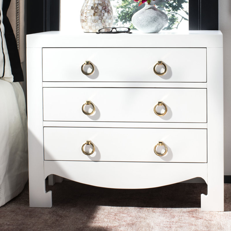 Élégante table de chevet de 31,9 po de largeur - Commode en bois durable aux lignes épurées, parfaite pour la chambre à coucher ou le bureau