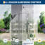 Serre en polycarbonate de 6 pi x 4 pi avec conduit de toit en aluminium, ensemble de jardin d'extérieur robuste-119783346