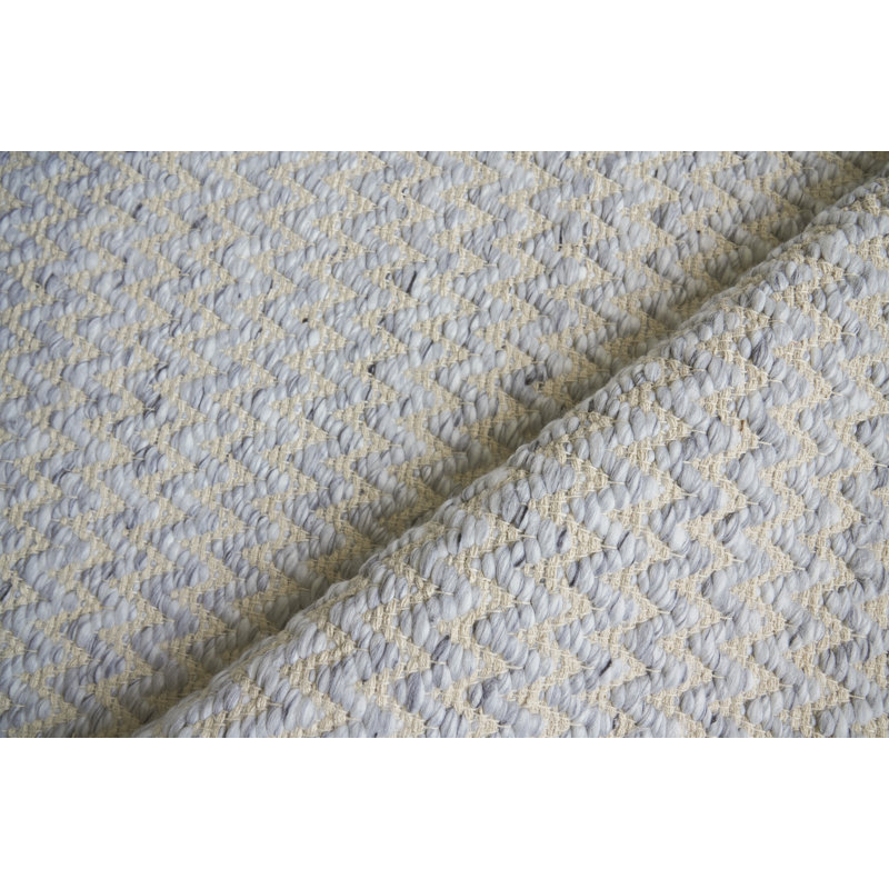 Rialto Chevron Area Rug in Light Gray, Rectangle 10' x 14'