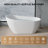 59' W,59 GALLONS Freestanding Acrylic Soaking  Bathtub With Drain And Overflow Holes