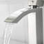Robinet de lavabo moderne en nickel brossé - Robinet pour salle de bain à fixation sur comptoir et en alliage d'aluminium 1 trou