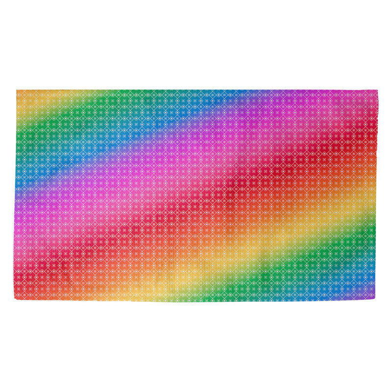 Tapis de porte d’intérieur arc-en-ciel napperon Kitterman, Rectangle 3 pi 3 po x 5 pi 3 po