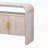 4-door Elegant Console Table With Natural Embossed Texture, Curved Edge And Metal Handles-1869944456