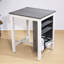 3 pièces pour la salle à manger, finition rustique, tablettes intégrées, tabourets peu encombrants, idéal pour et avec rangement, style moderne, fabrication, assemblage rapide coussiné