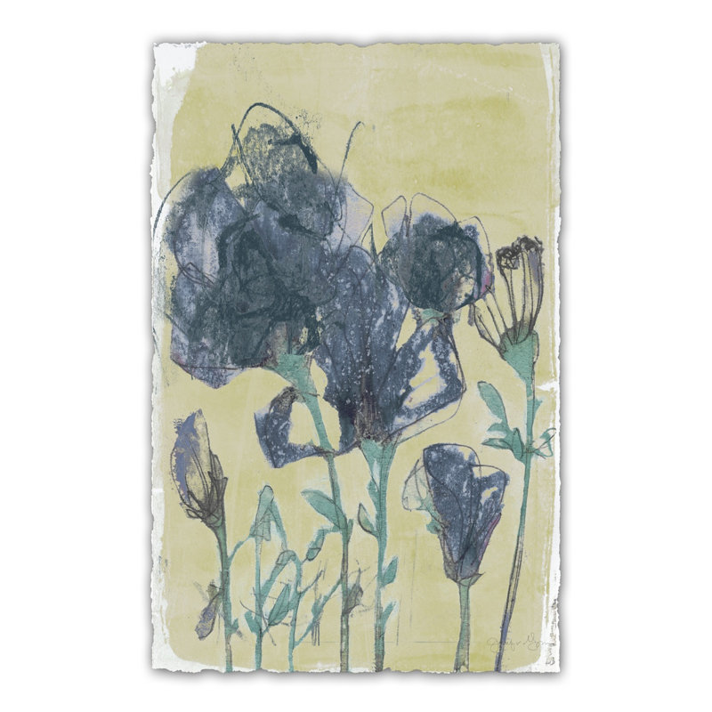 Floral Vignette III by Jennifer Goldberger - Wrapped Canvas Painting, 122cm H x 81cm W