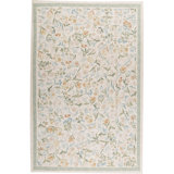 Hand-Knotted High-Quality Ivory and Ivory Area Rug