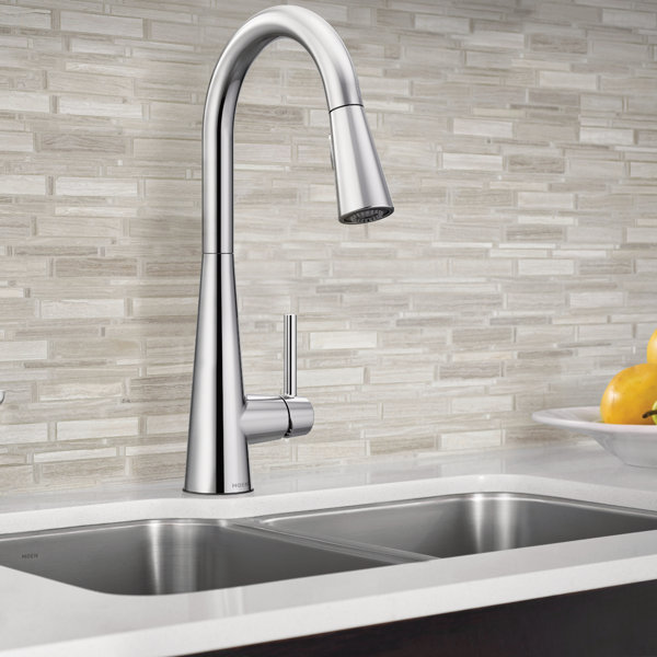 MOEN Robinet de cuisine Manor à poignée unique en chrome | Home Depot
