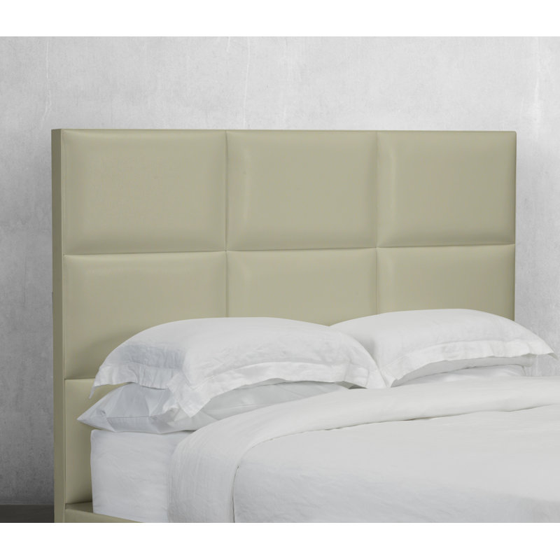Tête de lit à panneau rembourré Harrogate, Beige, Grand