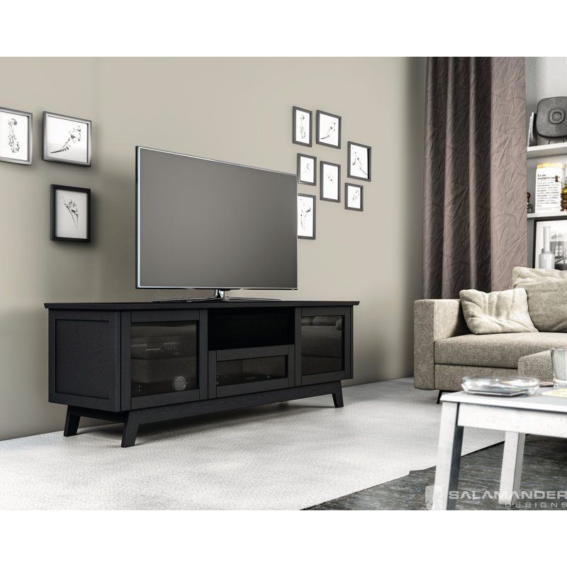 Av Basics Sdav5 Av Cabinet, Black Oak