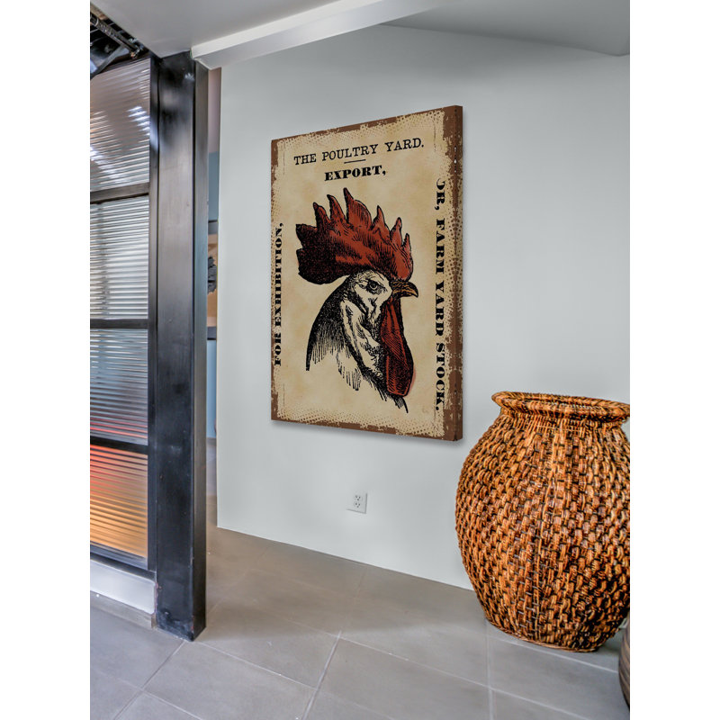 Chicken Poultry Yard - Wrapped Canvas Print, 46 cm H x 30 cm W