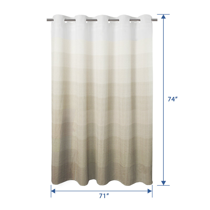 Rideau de douche ombré No Hook, Beige