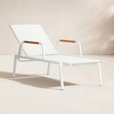 Dean 25" Teak Patio Chaise Lounge Set