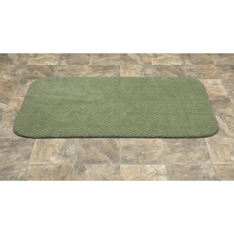 Tapis pour salle de bain en nylon avec envers antidérapant Juliahna, Fougère intense, 30 po x 50 po