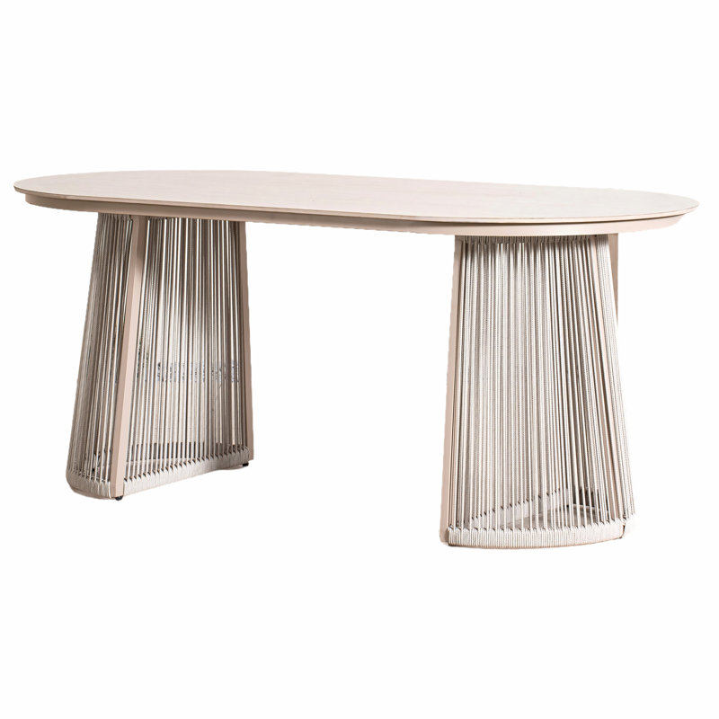 Metal Outdoor Dining Table , 180cm cm W 90cm cm D