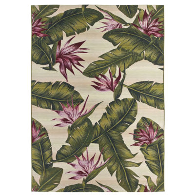 Keysville Floral Hemp Hand Woven Area Rug