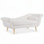 Chaise longue rembourrée avec accoudoirs à volutes Tellys-193429789