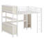 Lit mezzanine multifonctionnel avec poste de travail, système de rangement et garde-robe pour enfants, adolescents et adultes-2051400156