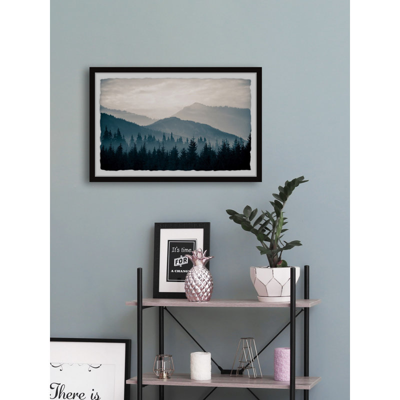 Forest Morning View 1 Piece Single Picture Frame Painting, 20cm H x 30cm W x 3.81cm D