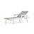 MURCANO All-Weather HDPE Outdoor Chaise Lounge with Armrests & Wheels: Heavy Duty Reclining Sunbed with Breathable Sling Fabric, 5-Position Adjustable Back for Poolside & Patio