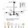 Cobina 8 - Light Dimmable Sputnik Modern Linear Chandelier