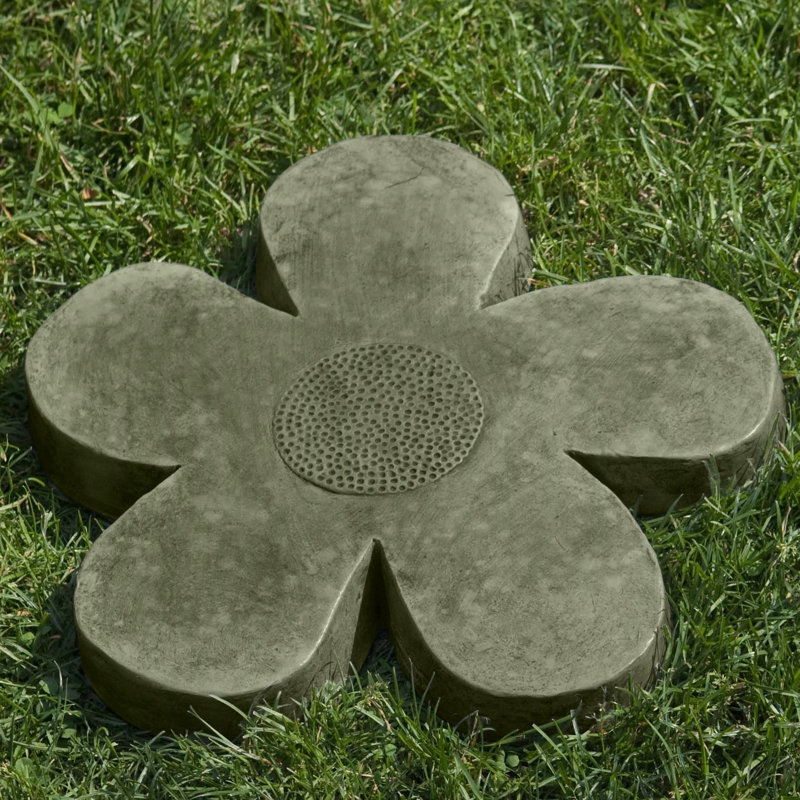 Flower Power Stepping Stone, 2" H x 15.5" W x 15.5" D, Copper Bronze