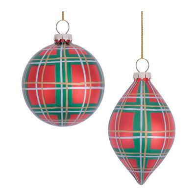 Glass Holiday Ornaments (Set of 6)
