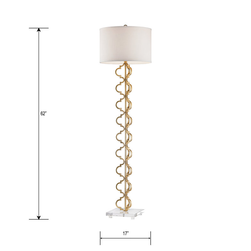 Lampe sur pied 1 lumière Castille 62 po de hauteur