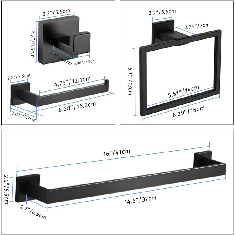 4 - Piece Bathroom Hardware Set