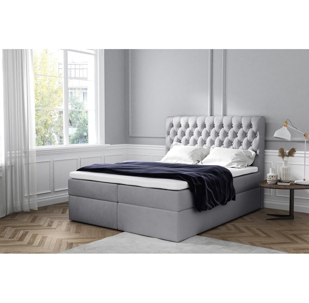 Boxspringbett Topher mit Topper und Bettkasten