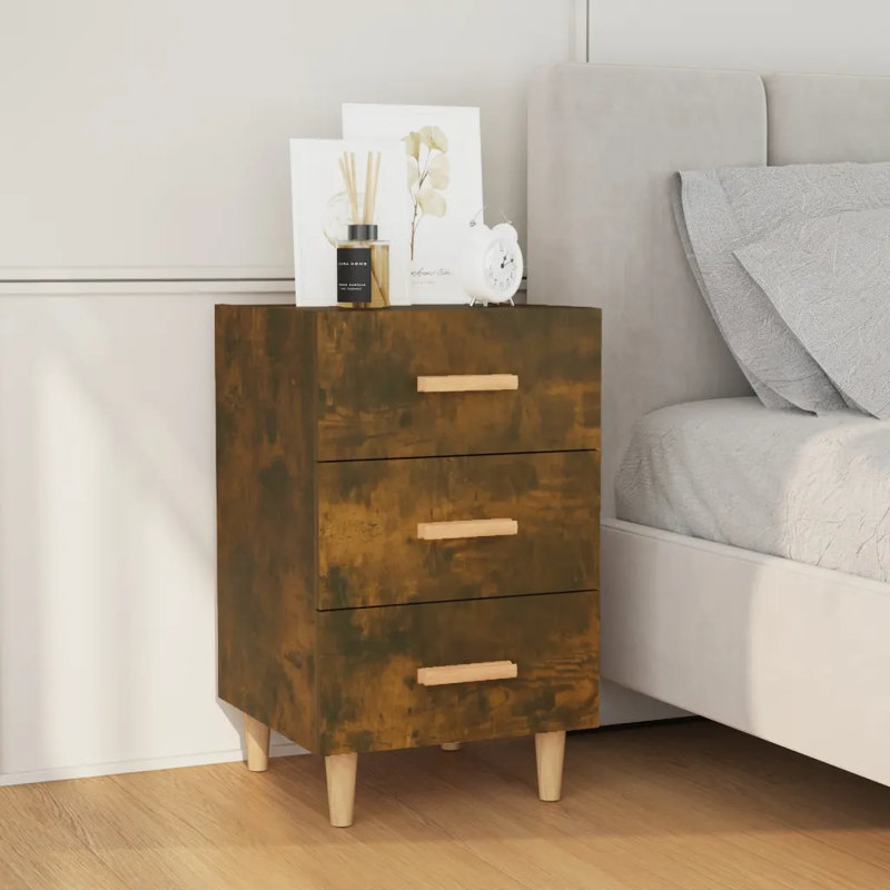 Westbury 40cm W Bedside Table, SmokedOak