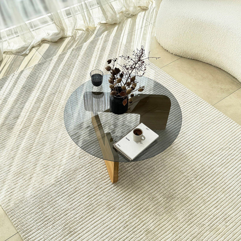 Sicario Coffee Table, Oak, Transparent
