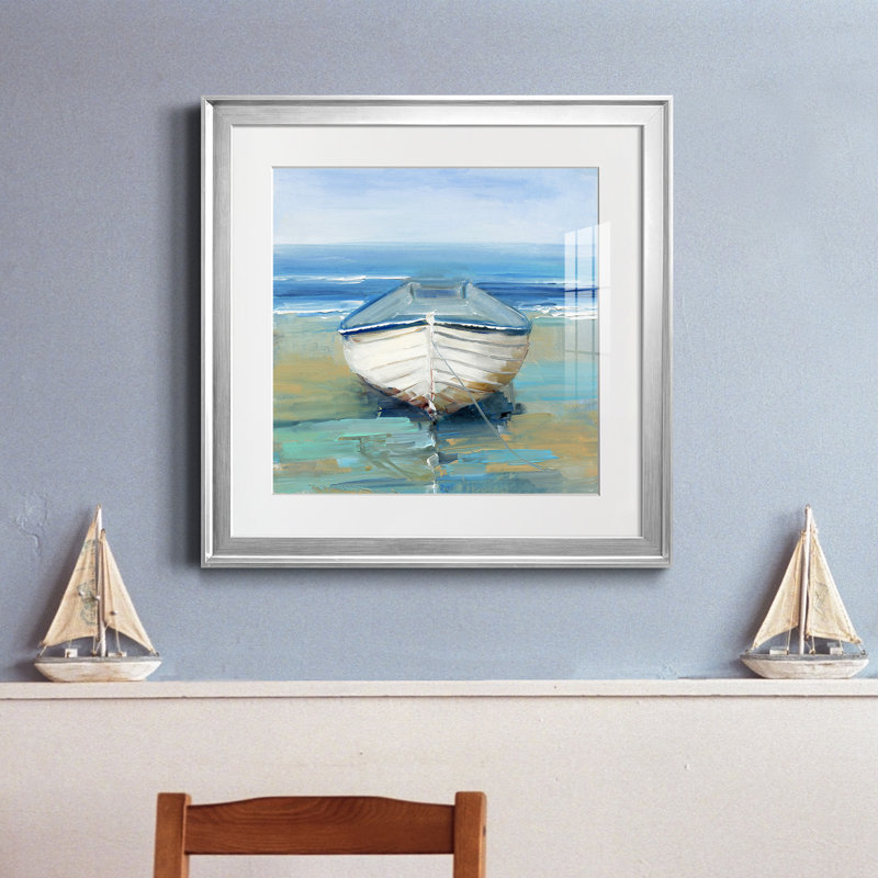 " Mistletoe " Painting Print, Silver Framed, 17.5" H x 17.5" W x 1.5" D
