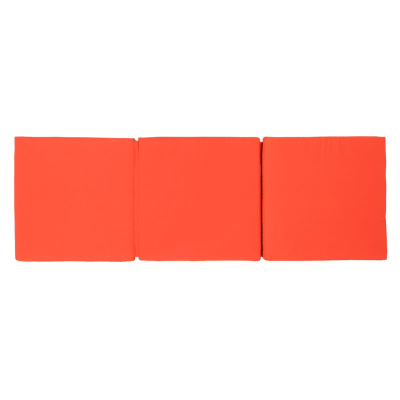 Coussin d'extérieur en orange vif - protégé contre l'eau et rectangulaire