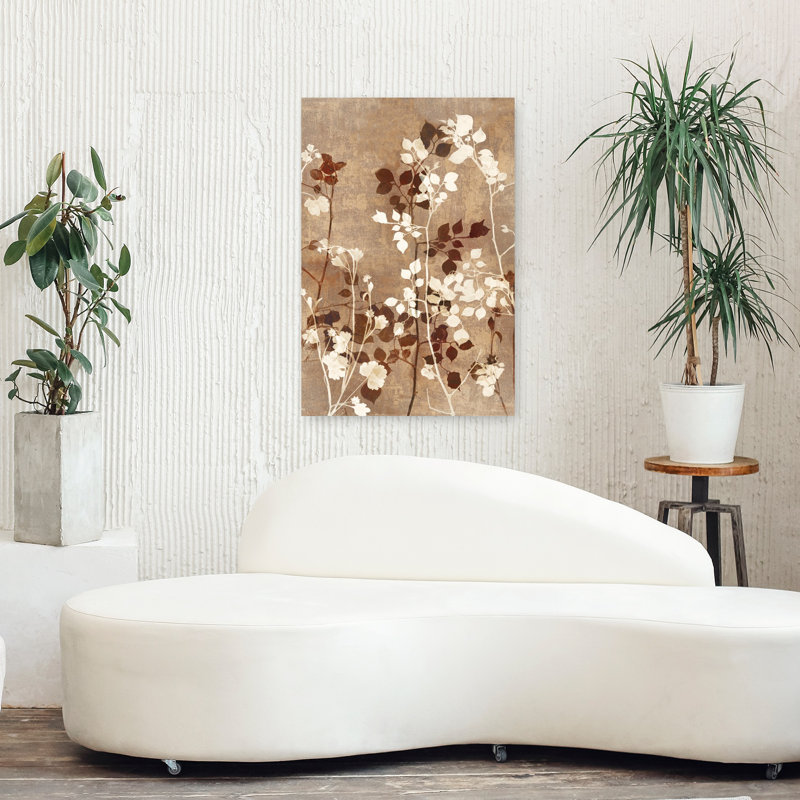 Branches abstraites, art moderne contemporain, plante naturelle, 36" H x 24" W