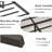 Twin Size Bed Frame With Storage In Headboard And A Middle Charging Station, Metal & Wood Construction, Antique Gray Color, Support For Bedroom Mattresses - Bed, Support, Fast Installation-1622085022