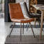 Casteau 48cm H Upholstered Metal Cantilever Chair-27107820-27107821