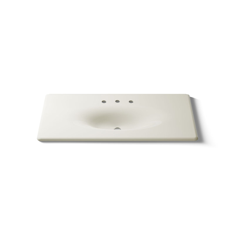 Iron Impressions 44" Single Bathroom Vanity Top, Biscuit, 8" Centers