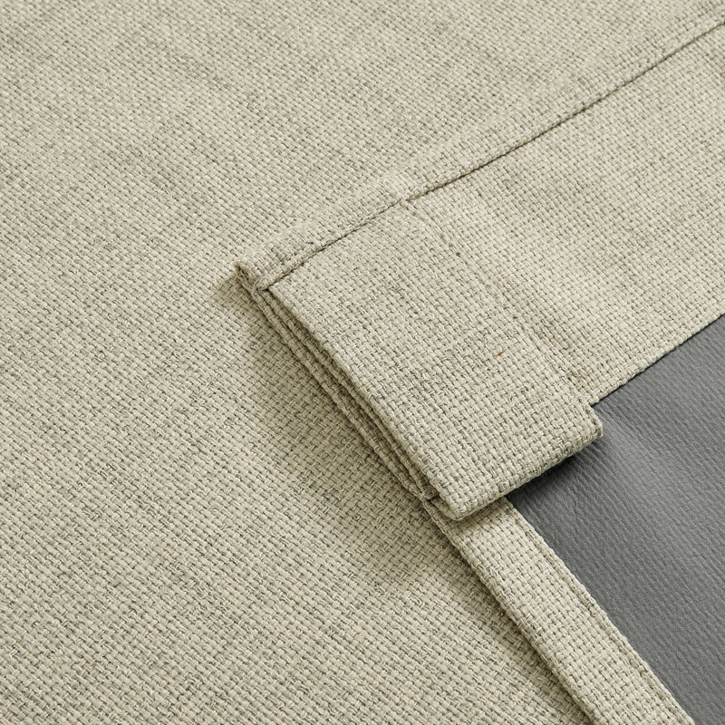 Ensemble de 4 panneaux de rideaux occultants en toile de jute 100% polyester 4 pièces, Stone, L 52 po x L 108 po