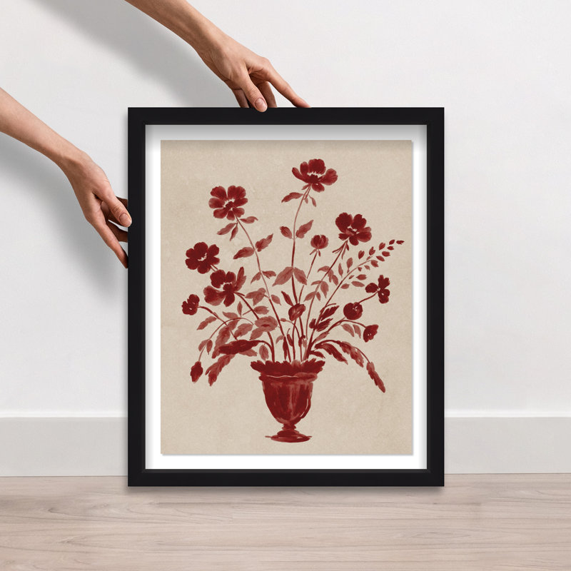 Blooming Vase Shadowbox Floral & Botanical Print by Oliver Gal, Black Frame, 16 x 20, 37.5"H x 46.5"W, Black Shadowbox