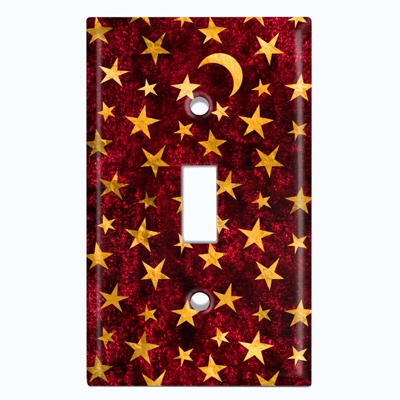 Patterned 1 - Gang Toggle Light Switch Standard Wall Plate