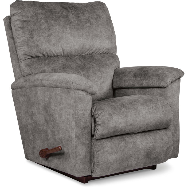 Brooks Rocking Recliner with iClean Fabric, i-Outlier Charcoal Performance Chenille, Manual